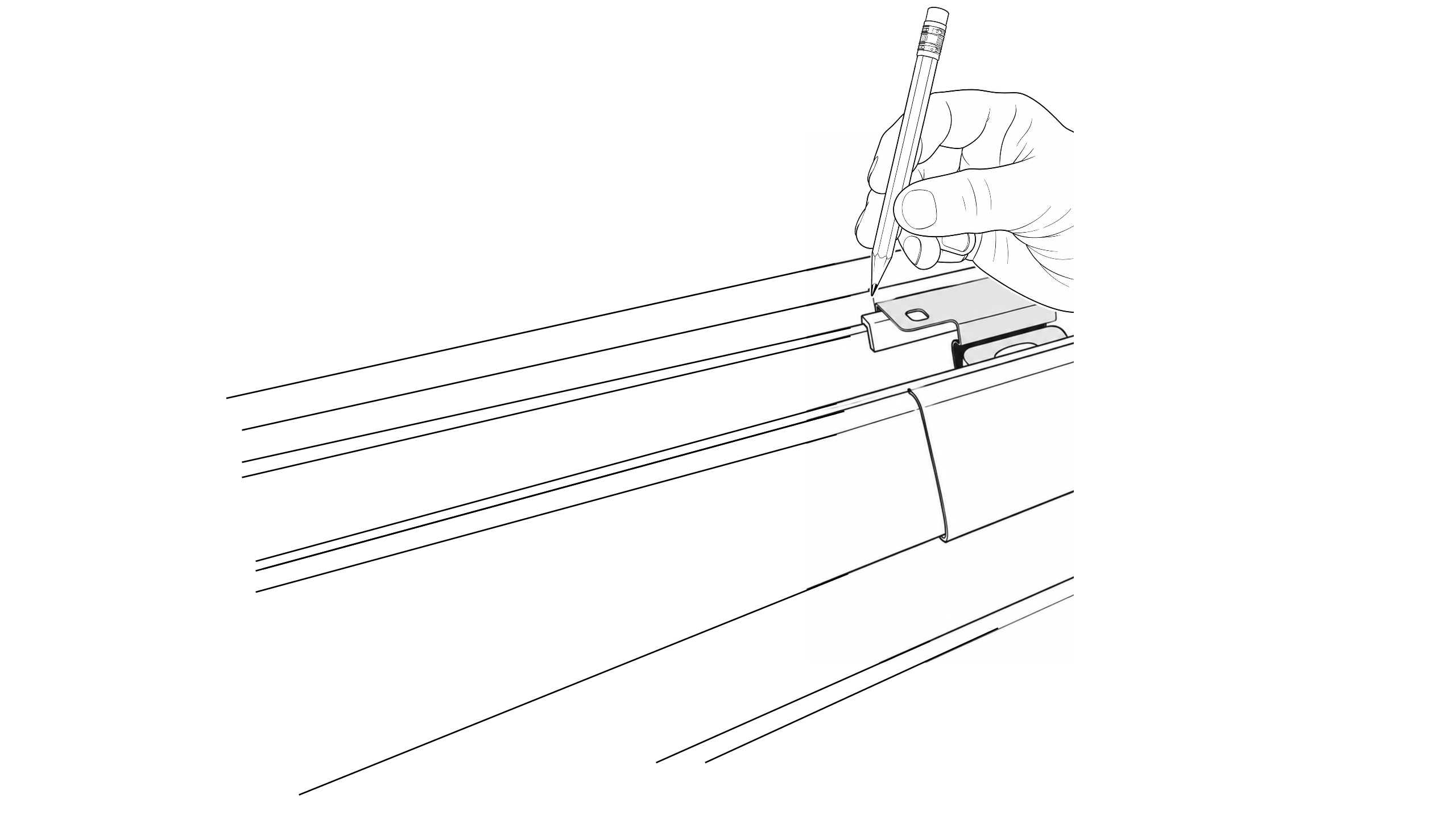 Marking bracket positions on the wall