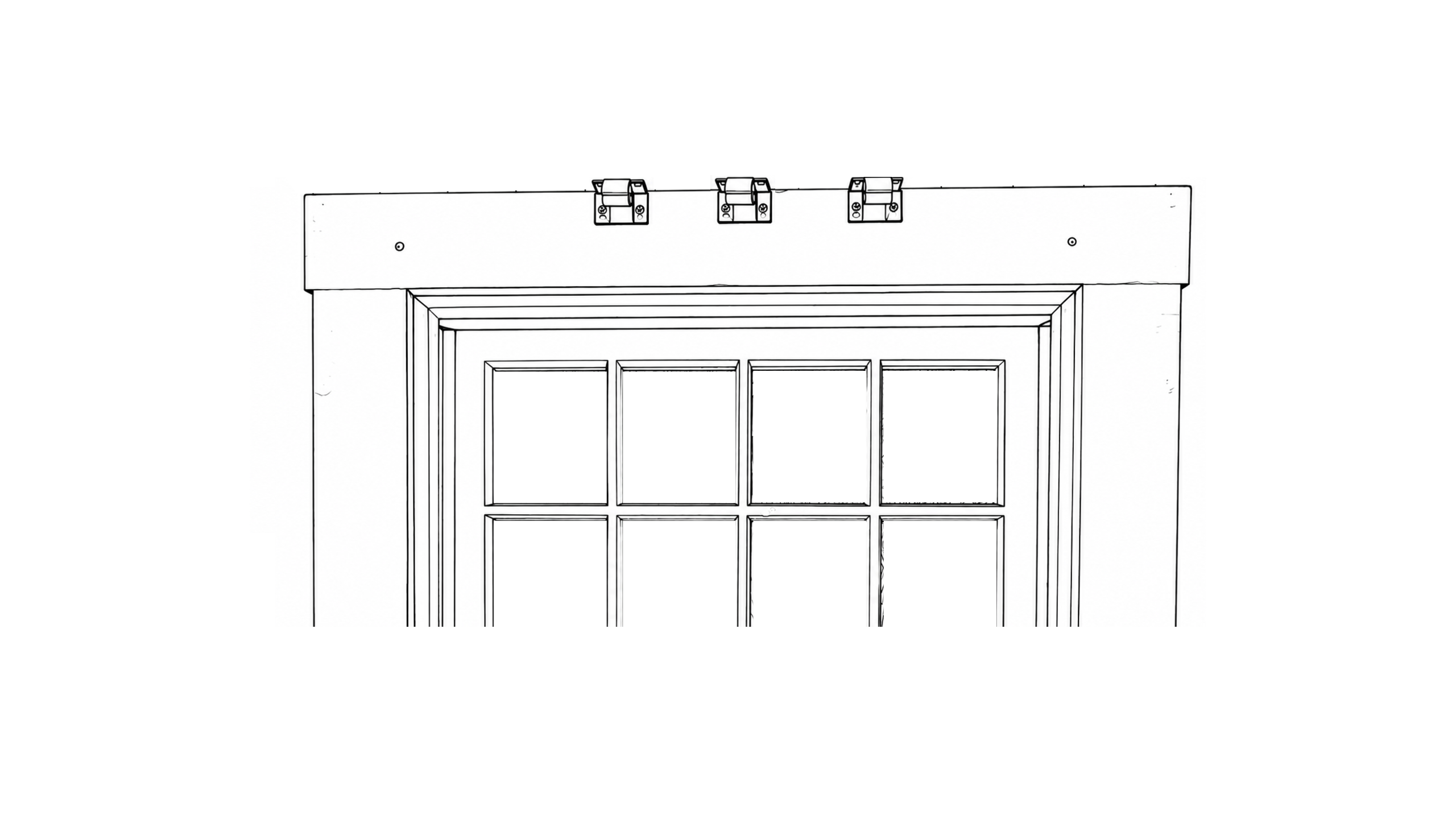 All brackets mounted on the wall